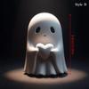 Middle Finger Ghost Statue Cute Small Scary Figurine Halloween Home Decorations Coffee Table Centerpiece Shelf Decoration