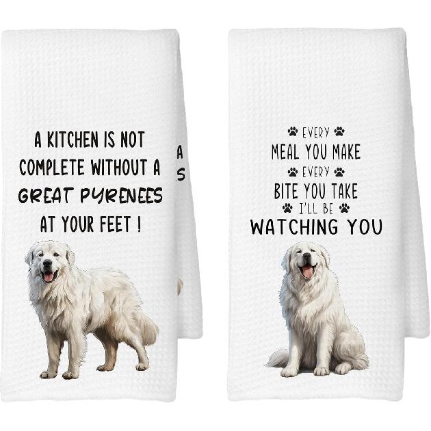 Long-Haired Dachshund Kitchen Towels Set of 2, Dog Gifts for Women, Dachshund Gifts, Dog Lover Mom Gift Tea Towels Kitchen Hand Towels 16x24 Inch for
