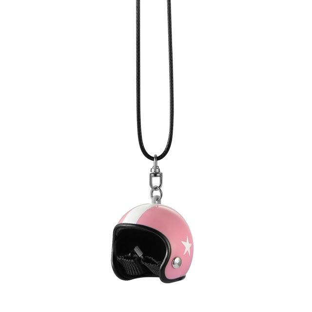 Car Pendant Cute Helmet Rearview Mirror Hanging Automobile Interior Decoration Ornament Accessories
