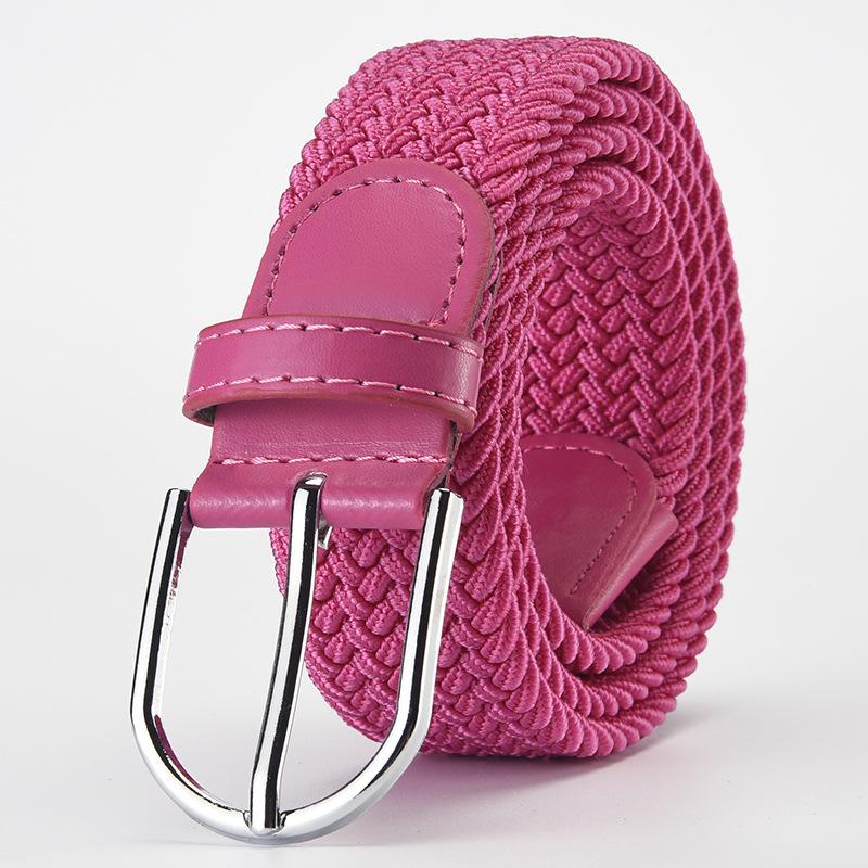 Эластичный нейлоновый унисекс повседневный вязаный ремень для джинсов с пряжкой-пином, плетеный холщовый эластичный расширяемый стрейч-пояс для женщин и мужчин