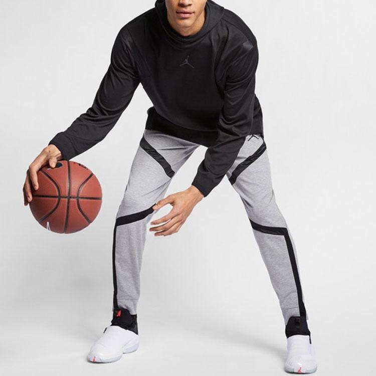 Jordan Logo Print Pullover Hoodie Men Tops Black AJ1125-010