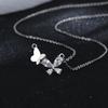Butterfly Necklace Female Niche Ins Wind Collarbone Chain Flower Light Luxury Spice Girl Temperament Pendant Jewelry