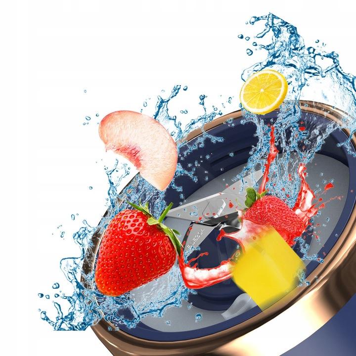 Przenośny Blender Z 2 Butelka 400Ml, Sześć Ostrzy, Idealny Do Mieszania