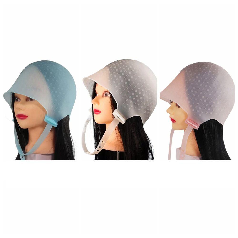 Professional Adjustable Hair Dye Hat Silicone Hair Coloring Cap Beauty Highlighting Dye Cap  Salon