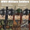 MOC Солдаты Французской Пехоты WW2 Фигурки Строительные Блоки Оружие Армия Оружие Шлемы Кепка Альпийский Лыжник Разведчик Кирпичики Игрушки Подарок для Детей