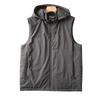 Light! Detachable Hood! European and American Orders Autumn and Winter Men's Plus size Warm Vest Cotton-Padded Clothes Vest Outerwear Thin