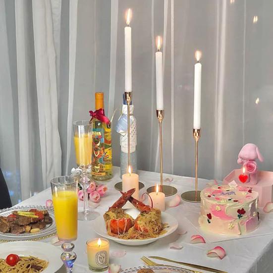 Металлический подсвечник настольный подсвечник для высоких конических свечей современный домашний декор