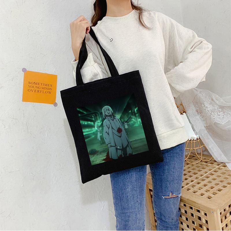 Akudama Drive Killer, холщовая сумка из японского аниме, большая вместительная модная женская сумка, винтажные ручные сумки, классическая сумка на плечо