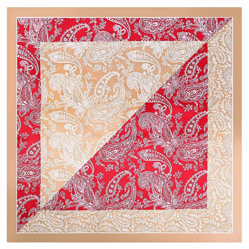 Шелковый платок Mai Tong 90 см * 90 см Богемное сочетание цветов Кешью, Женский квадратный платок Шелковый платок Шарф Шарф