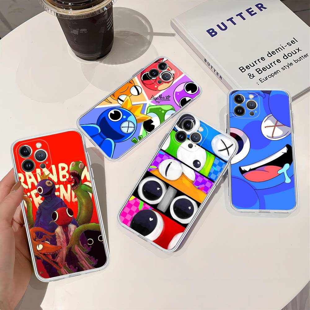 Rainbow Friends Toy Cartoon Phone Case For IPhone 17 16 15 14 13 12 11 Pro XS Max Plus Soft Silicone Cover