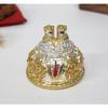 Lord Balaji Charan Paduka Gold Silver Two Tone Matte Finish Vishnu Charan Paduka for Pooja Room/Car Venkateswara Swamy Feet