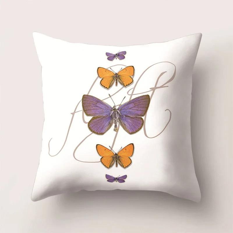 Colorful Butterfly Pillowcase Car Ornaments Office Living Room Sofa Home Pillowcase