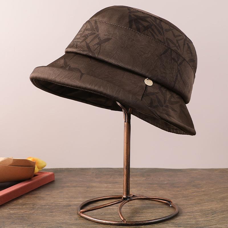 Шляпа женская осенне-зимняя новая теплая шляпа-ведро, шляпа-клош для мамы среднего возраста, темпераментная, элегантная, модная тканевая шляпа, закрывающая лицо