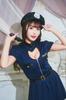 Clearstone GLOWHOLIC Heart Police Cosplay Size Costume, M, Navy, Halloween, Women's