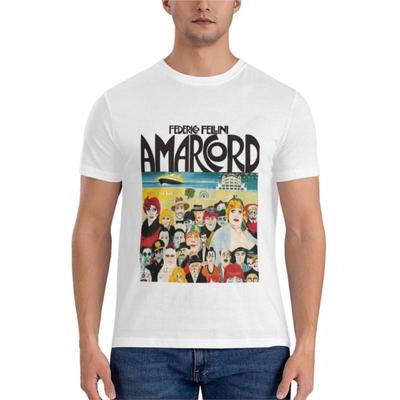 Мужская хлопковая футболка Amarcord от Федерико Феллини Базовая футболка мужские футболки с принтом футболки мужчина мужчина черная футболка