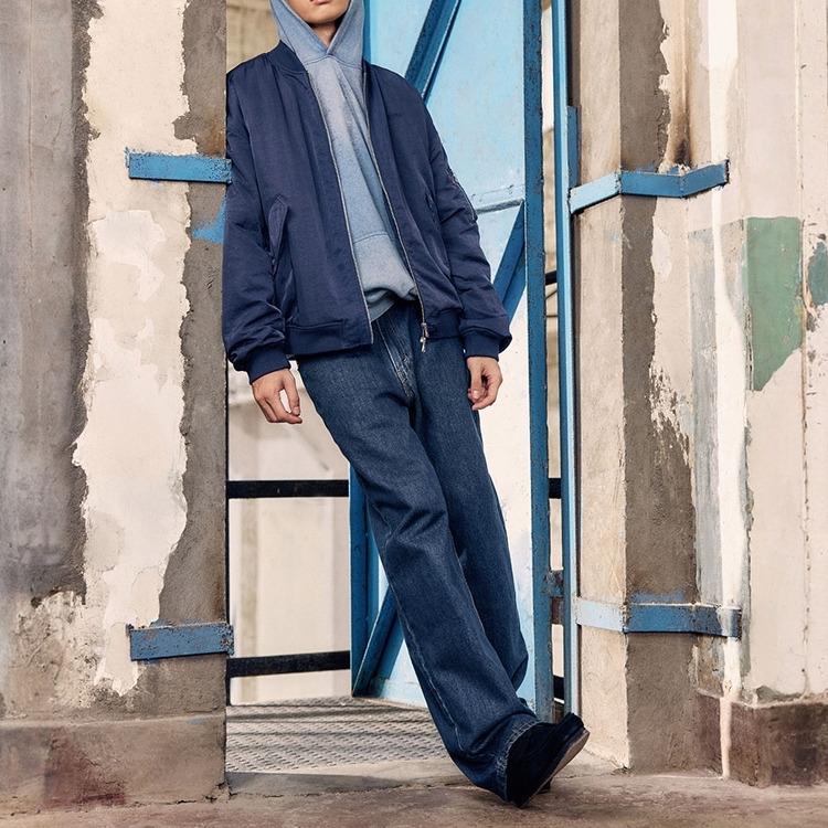 Levis Повседневная американская куртка свободного кроя, рабочая, пилот, на молнии, с длинным рукавом, мужская куртка 005MX-0002