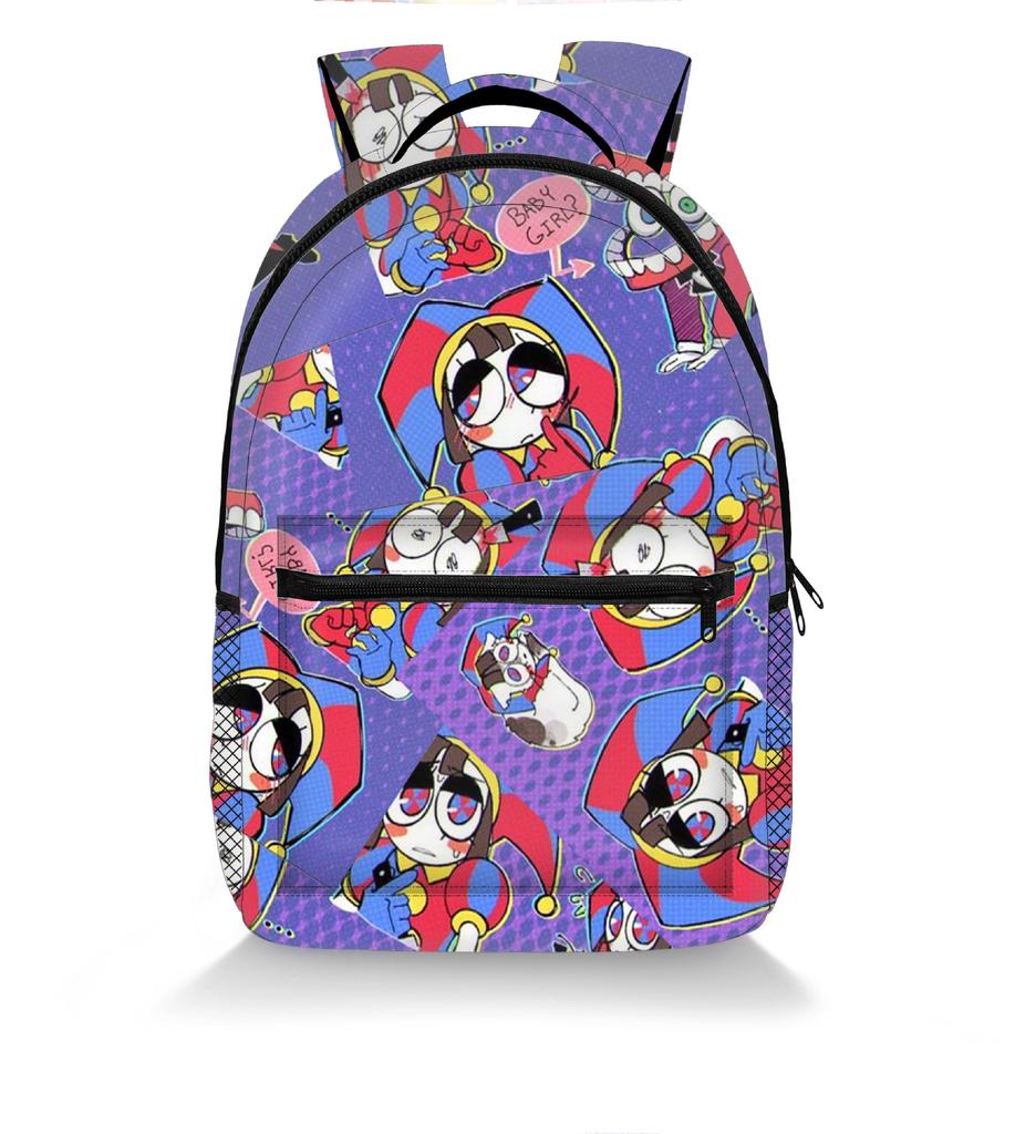 2024 3D Cyber Circus School Backpack for Teen Boys Students the Amazing Digital Circus School Bag