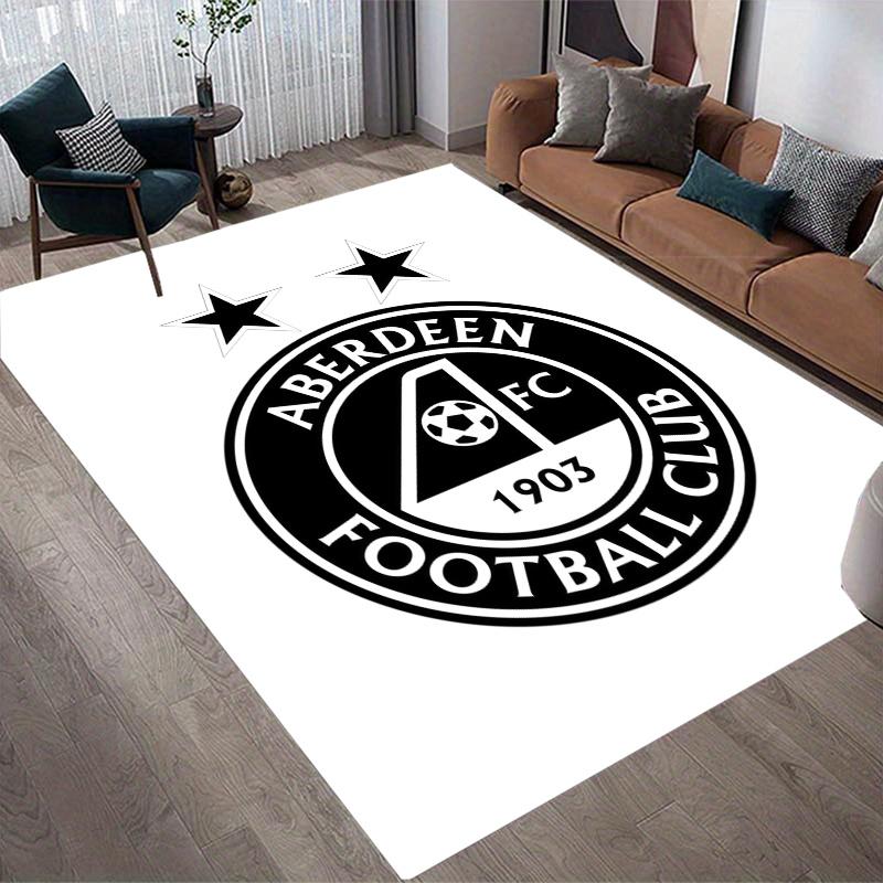 Aberdeen FC Home Sofa Decoration for Living Room & Bedroom, Non‑Slip Play Flannel Floor Mat for Game Room