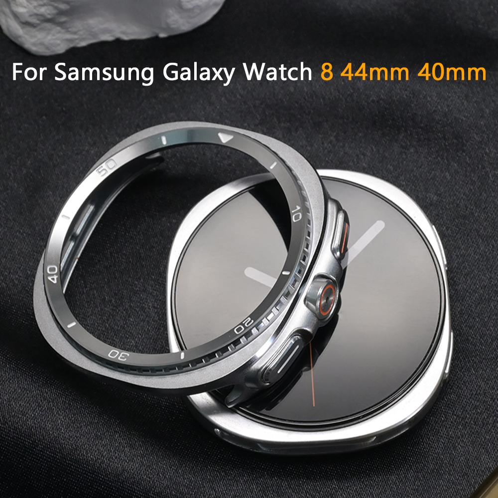 Алюминиевый сплав Чехол для Samsung Galaxy Watch 8 44 мм 40 мм Жесткий каркас Защитная крышка для Samsung Watch 8 Аксессуары Защитный