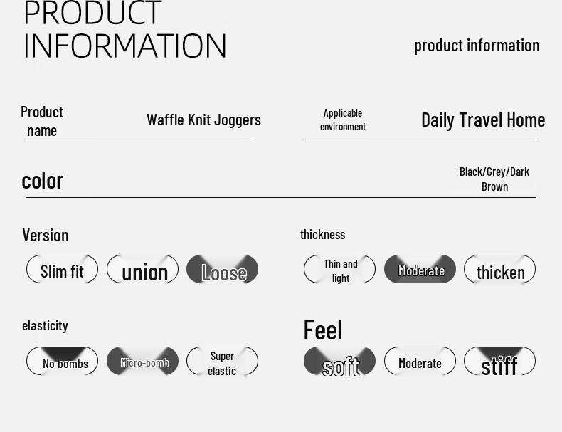 Мужские вафельные трикотажные повседневные брюки-джоггеры против сминаемости Baleno
