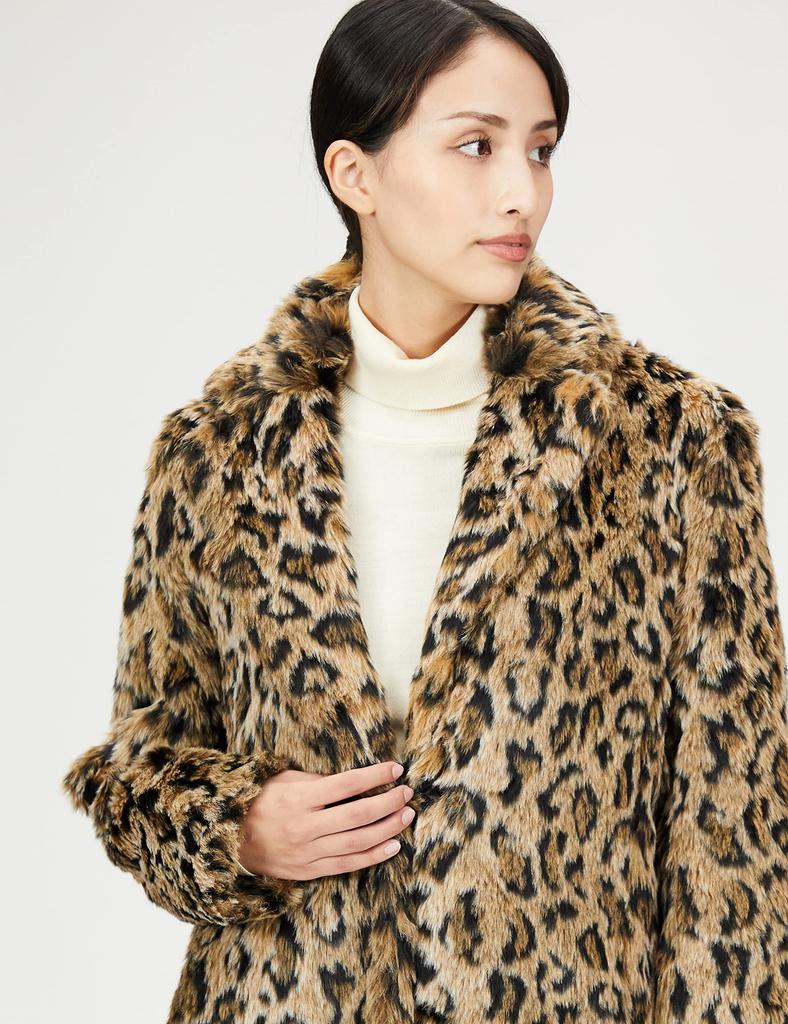 Double Standard Clothing Leopard Fur Size Sov. Coat, Women's, 36, 0307-510-223