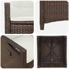 Garden Chair 2 pcs Brown and Cream 56 x 60 x 112 cm