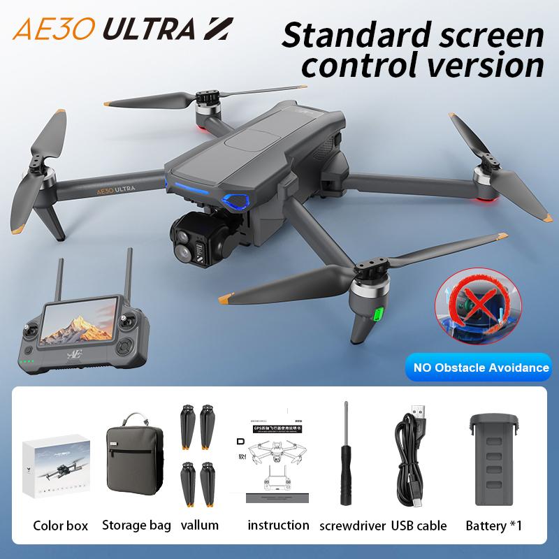 AE30 Ультра GPS Дрон 4K Профессиональная HD Камера 3-осевой Стабилизатор Бесколлекторный Сброс Груза RC Квадрокоптер 5.5-дюймовый Экран Управление Дроны для Рыбалки