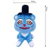 Scary Cute Blue Monster Cat Plush Toy Custom  Stuffed Animal Decoration 10cm Plush Keychain