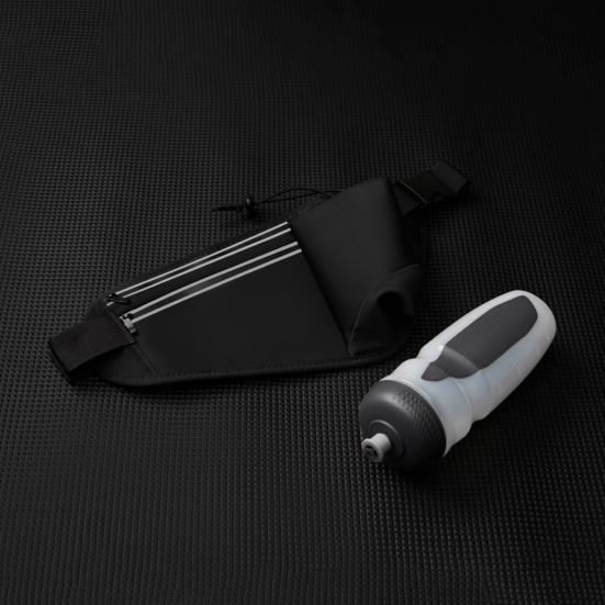 Hydration Waist Bag Waterproof Waist Pack with Water Bottle Holder Reflective Strips Adjustable Belt Fanny Pack for Running Hiking Cycling