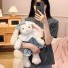 New Running Rabbit Doll Plush Toy Soothing Doll Teddy Bear Baby Clothes Bear Doll Throw Pillow Birthday Gift