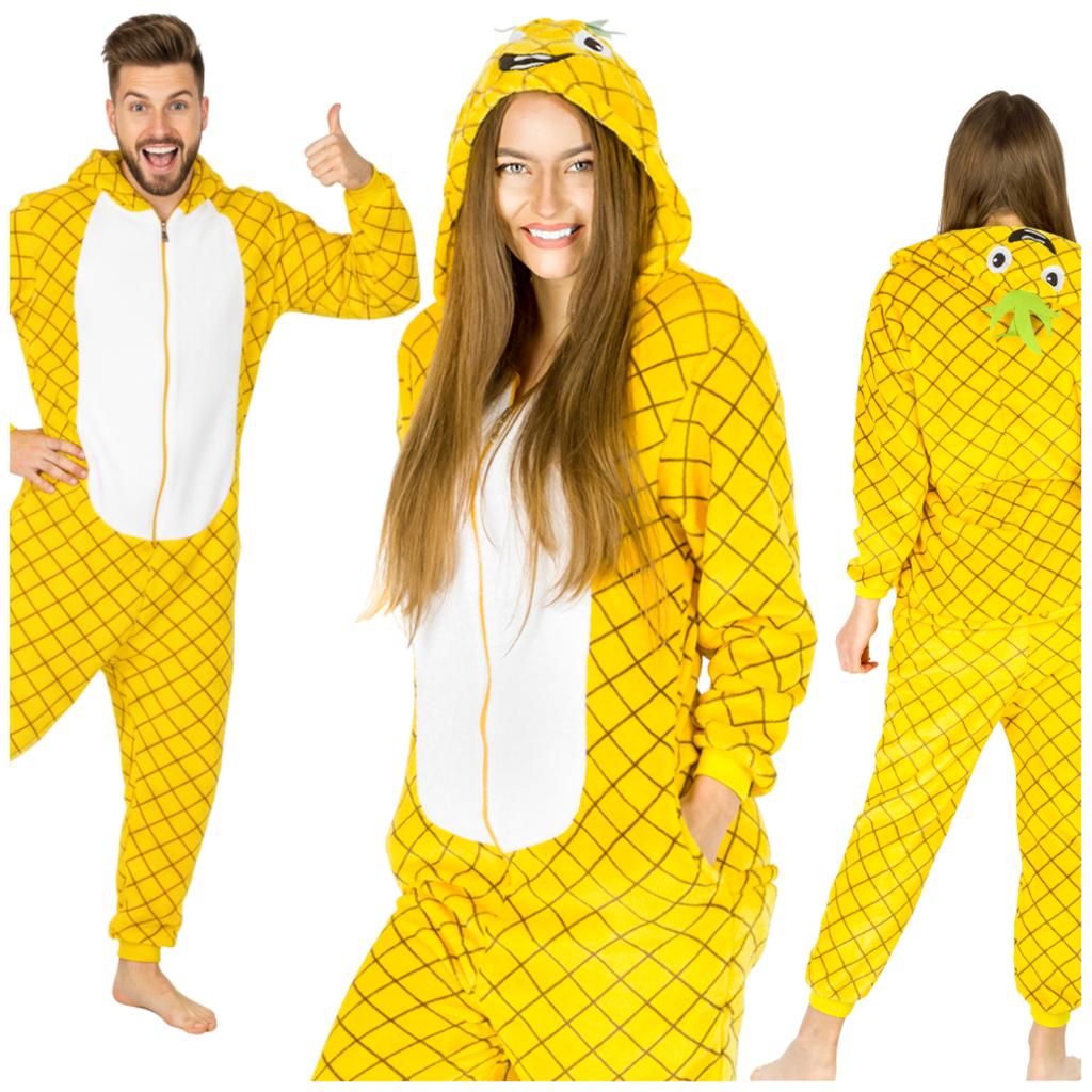 Pineapple kigurumi onesie costume women's pajamas men's warm tracksuit disguise size M