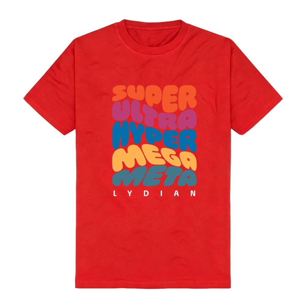 70s Psychedelic Bubble Font Jacob Collier Multi-color stepped contrast Retro Streetwear Soft Comfortable pure cotton women men