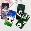 Чехол для телефона с дизайном Аниме Футбол для Samsung A41 A35 A34 A33 A32 A25 A24 A23 A21s A06 A05 A04 A03 Note 10 20 Ultra 5G Черный