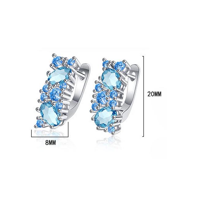 BELLA BOX Темперамент Синий Циркон Ювелирные Изделия Свадебная Вечеринка