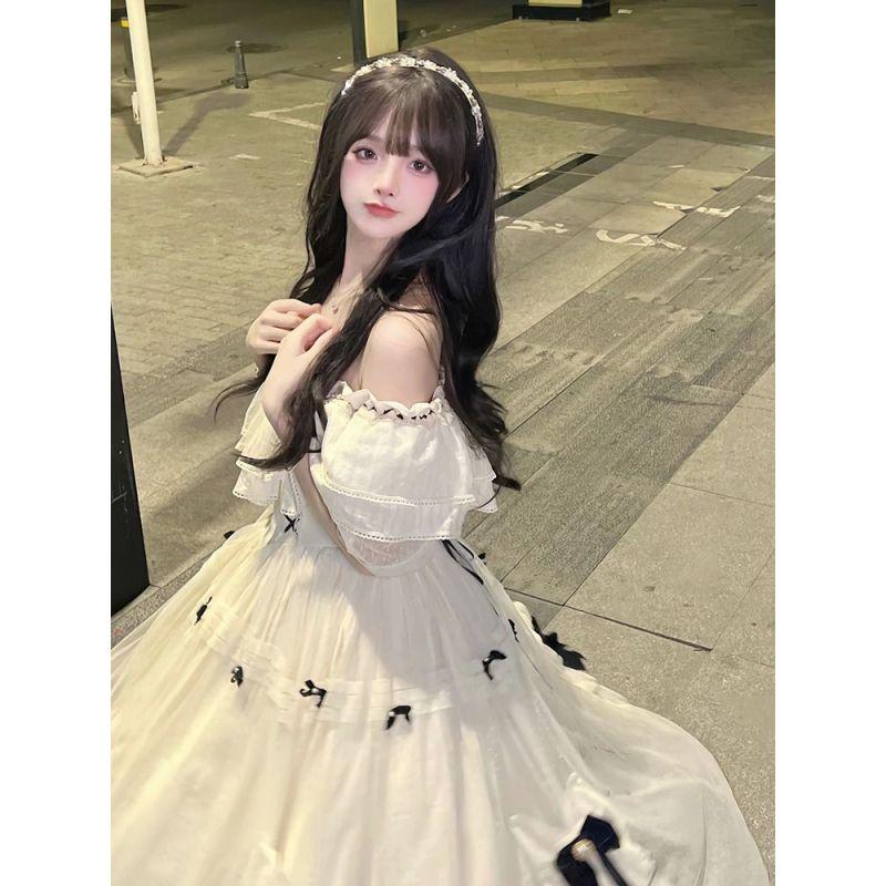 Белое платье с пышными рукавами, женское винтажное пышное платье принцессы