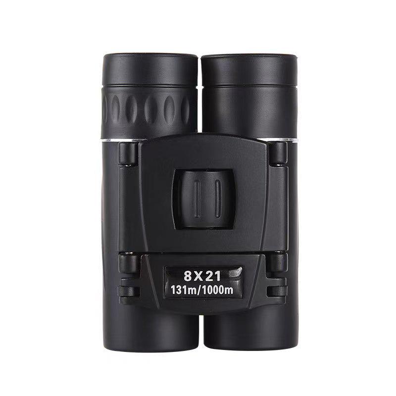 HD 8X21 Mini Portable Binoculars with Low-Light Night Vision for Outdoor and Stadium Use