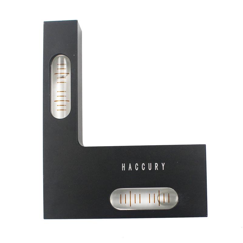 Трехнаправленный трехосевой металлический спиртовой уровень пузырьковый уровень Amperole Д85xШ68xВ14 мм многофункциональный L-тип 1 шт.