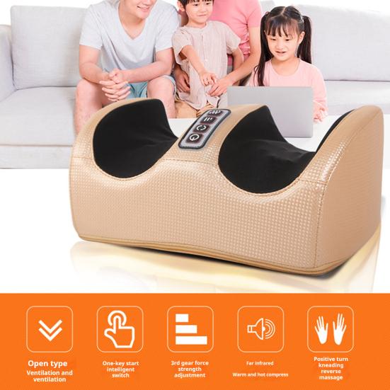 Electric Foot Massager with Heating Function Adjustable Intensity Auto-Off Timer Pain Relief Deep Kneading Foot Massager