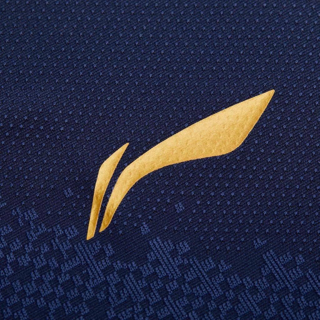 Коллекция Li Ning для бадминтона Бадминтонная футболка Унисекс Морской синий AAYV163-4