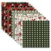 24Pcs/Set Double-Sided Merry Flower Tree Christmas Scrapbook Paper Christmas Xmas Elk Patterned Paper Green Red