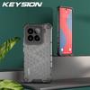 KEYSION Shockproof Armor Case for Xiaomi 15 5G Soft Silicone+PC Transparent Honeycomb Phone Back Cover for Xiaomi 15 Pro 5G