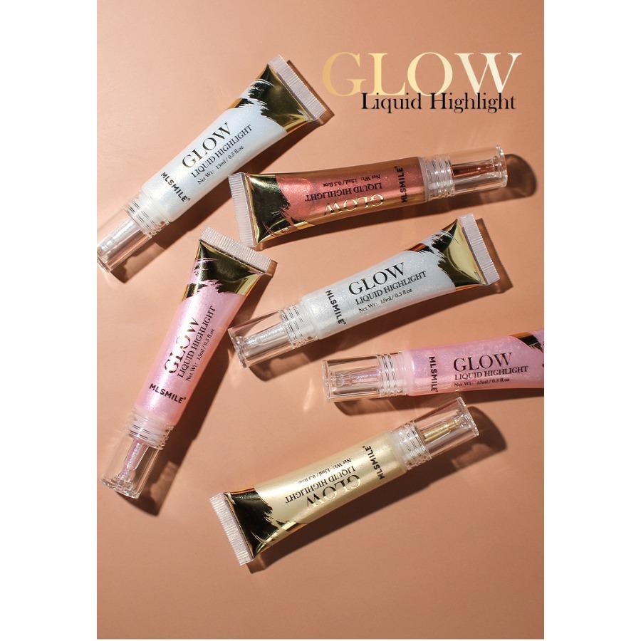 MLSMILE 5-цветная жидкая высокоглянцевая контурирующая жидкость, полнотелая высокоглянцевая осветляющая натуральная трехмерная перламутровая осветляющая жидкость