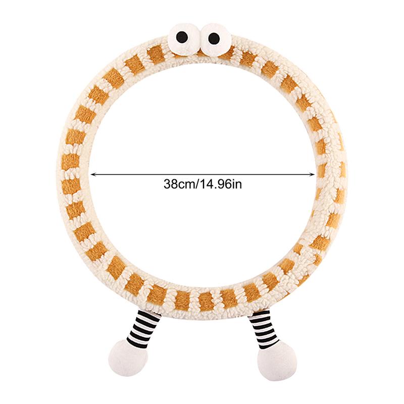 Мягкий чехол на руль для женщин, мультяшный чехол на руль, зимний эластичный защитный чехол на руль для салона автомобиля