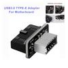 Адаптер USB Type-E под 90 градусов для передней панели корпуса с разъемом Type-C для материнской платы ПК