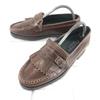 70s-80s Vintage American Trackers Leather Quilted Loafer 26.0-27.0 Brown Italian Lug sole(USED)