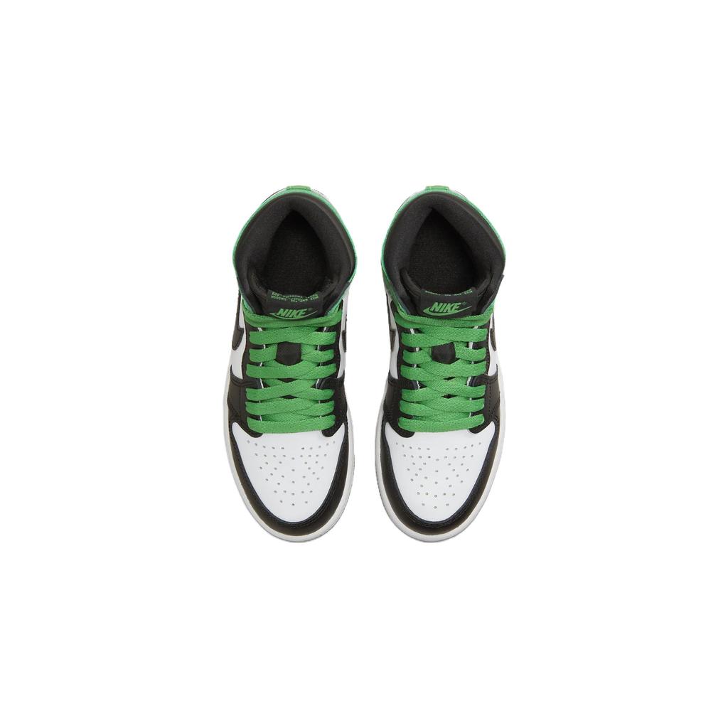 Детские кроссовки Air Jordan 1 Retro High OG PS Lucky Green Black White FD1412-031