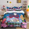 Cartoon Carousel Three-Piece Set Decor Soft Skin-Friendly Bedding Set Includes 1 Duvet Cover And 2 Pillowcase, Gift