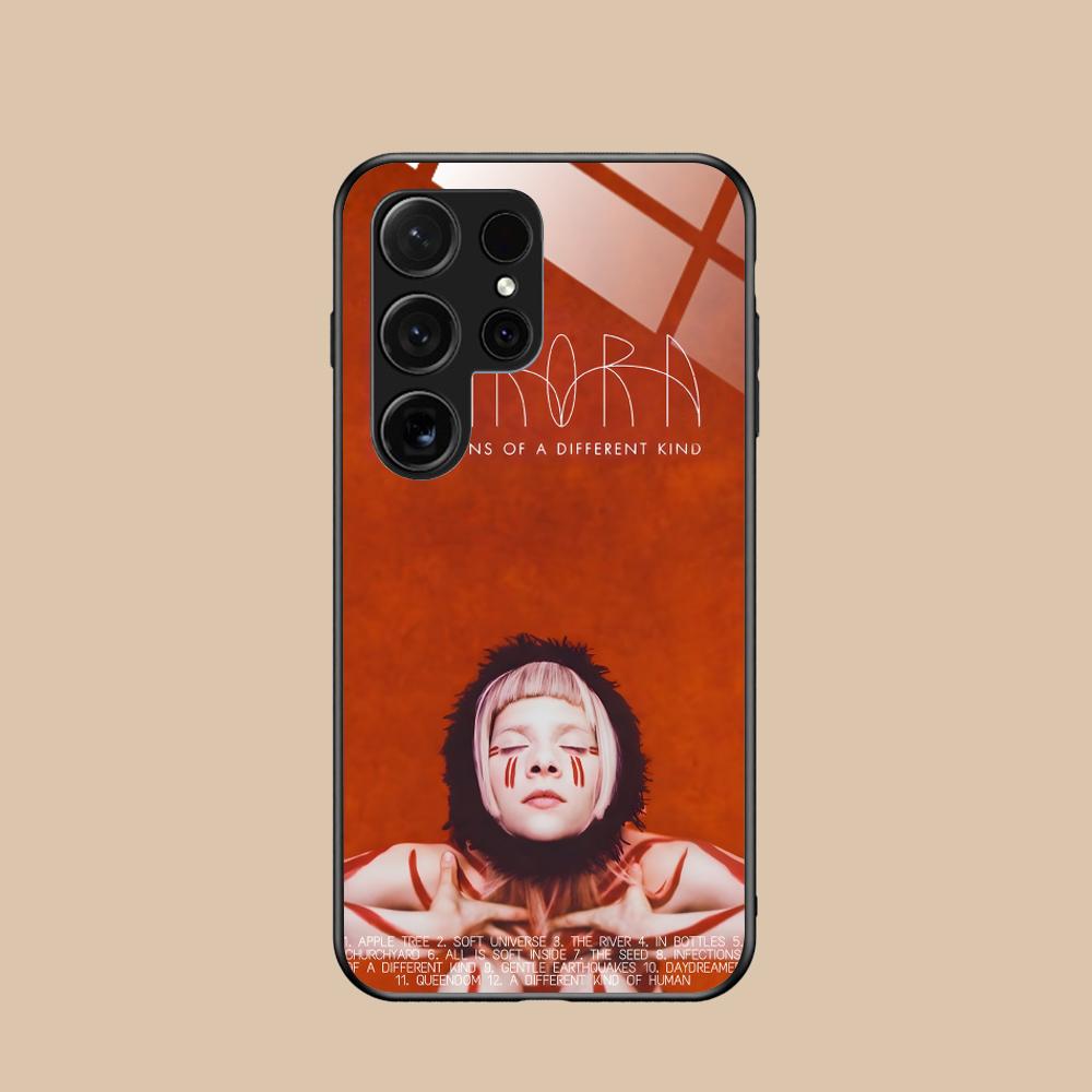 Стеклянный чехол для мобильного телефона Aurora Aksnes для Samsung Galaxy S26 S25 S24 S23 S22 S21 S20 Note20 Plus FE Ultra Разноцветный чехол