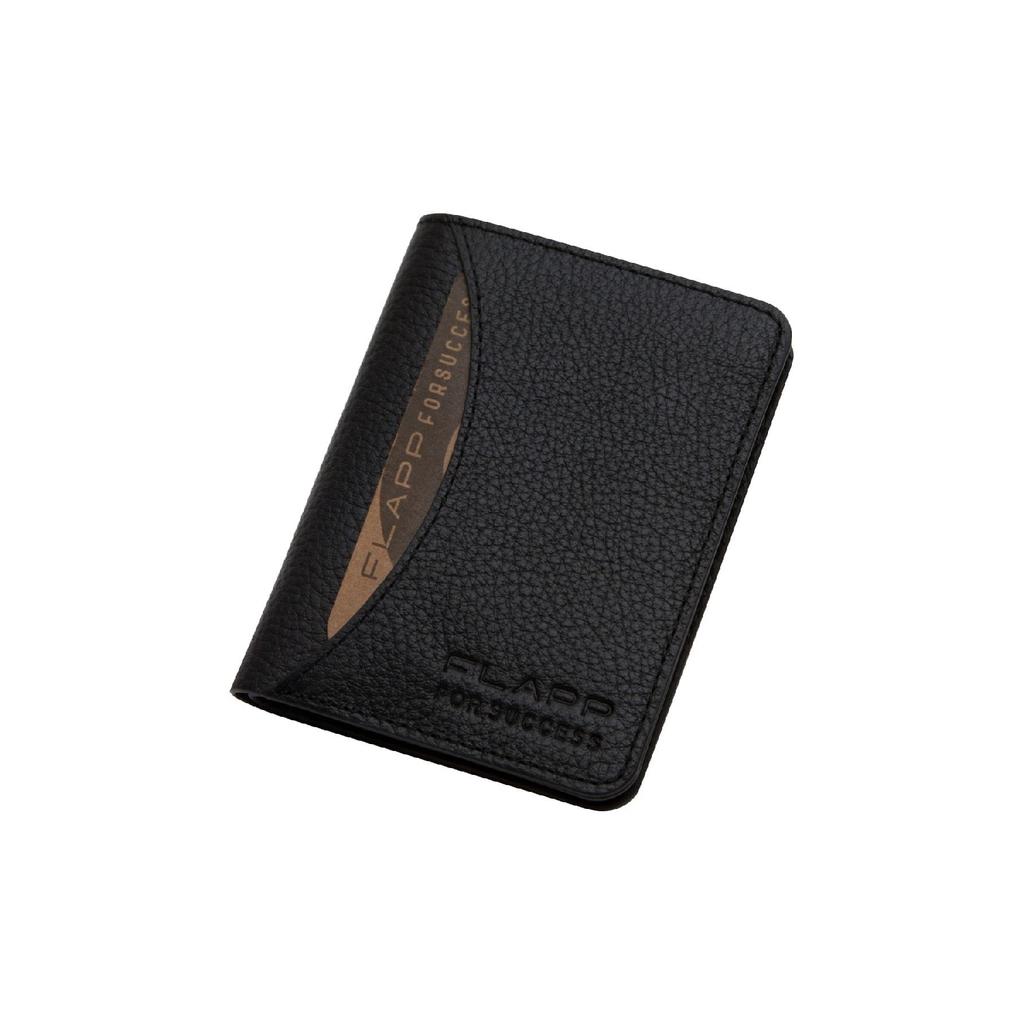Черный кошелек Flotur из натуральной кожи с защитой от радиочастотной идентификации Flotur, держатель для карт унисекс