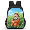 Карманы на двойной молнии, дизайн NARUTO, подходит для мальчиков и девочек, прочный, легкий, 16-дюймовый детский мультяшный школьный рюкзак, возраст 5-11 лет.